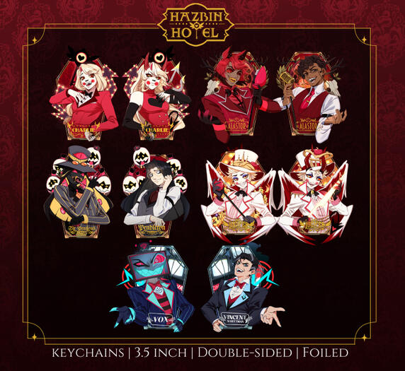Hazbin Hotel Keychains
